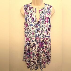 EUC Old Navy Purple and Pink Floral Sleeveless Mini Dress